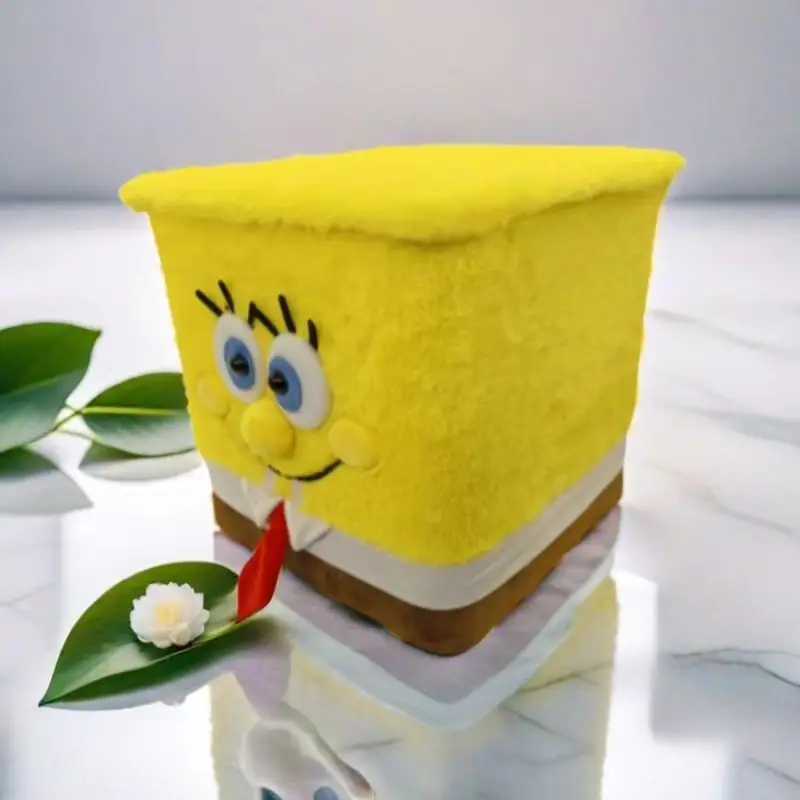

2026 New Yellow Sponge Storage Stool Anime Cartoon Shoe Changing Footstool Large Capacity Storage Box Home Decor Ornament