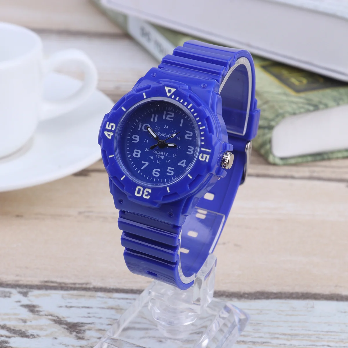 Blue Silicone Quartz Watch Fashion Kids Sports Watches Boys Girls Children Time Reading Children Quartz Watch Sports Watches Boy