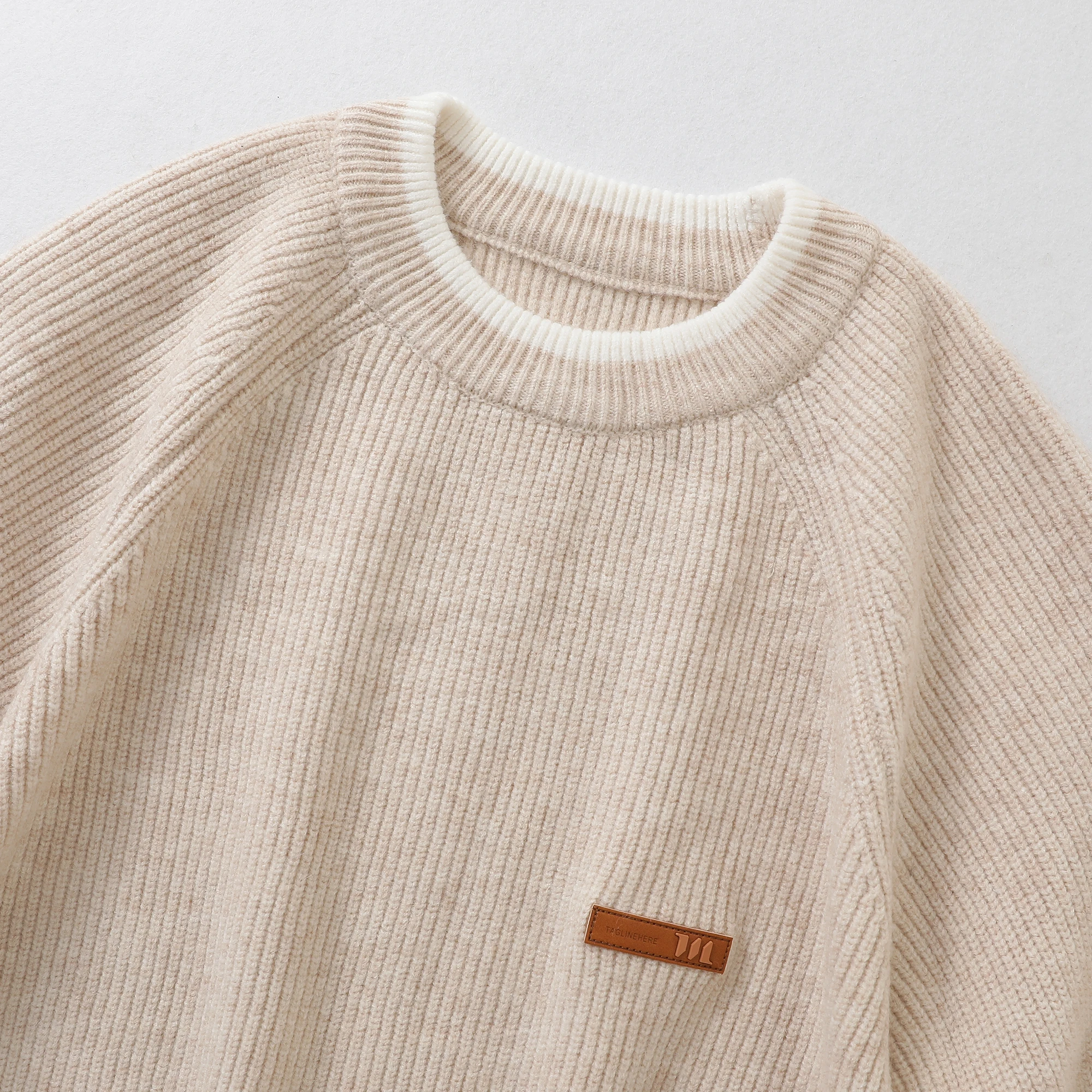 

Trade King Men's Knitted Sweater Thi Needle round Ne Warm Winter Leisure Sle Soft Fabric Long Sve Color