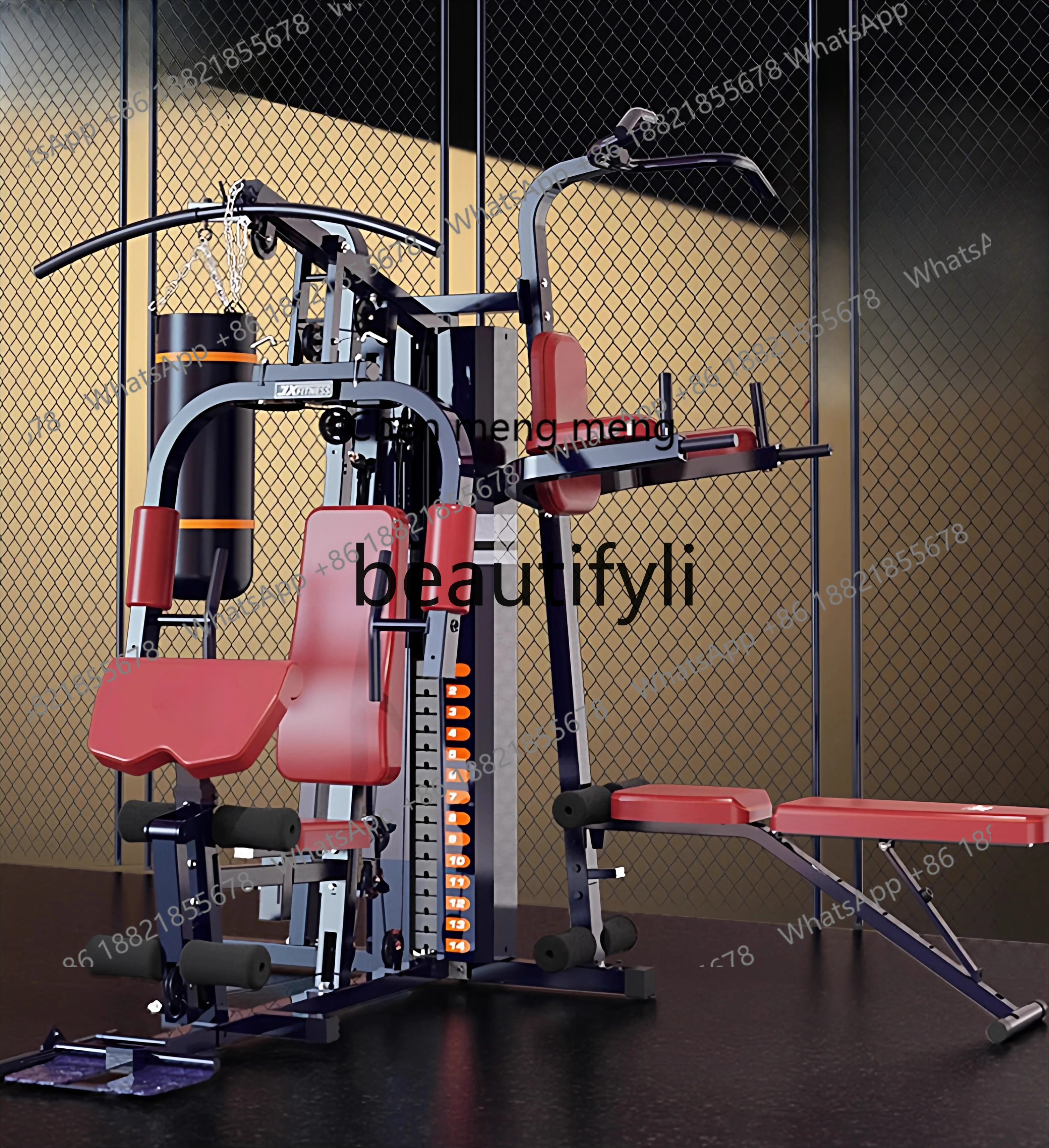 

Fitness equipment household multi-functional integrated set combination, equipment sports strength comprehensive trainer