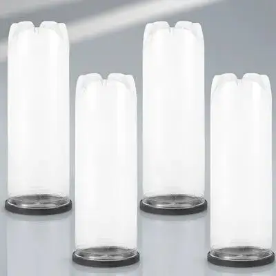 

4pcs Transparent Tennis Ball Holder Wear-Resistant Portable PVC Storage Tube Organizer for Tennis Cylinder Accessories Clear