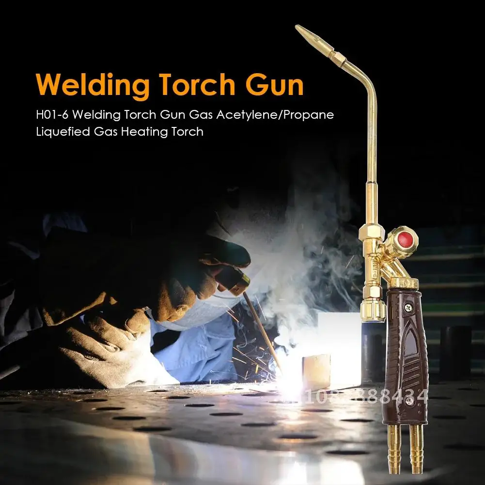 Welding Torch Gun Injection Suction Welding H01-6 Copper Oxygen Acetylene Liquefied Gas Heating Torch Metal Rust Removal