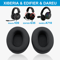 Earpads for Xiberia V20 DAREU A710 EDIFIER G35 hyperx alpha porosity replacement Earmuffs Breathable Mesh Ear Pads Accessories