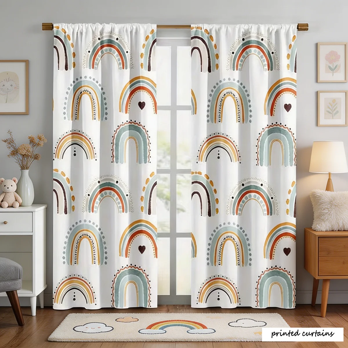 2 pieces of curtain fabric, ra - Blackout Curtain Nursery recension och pris