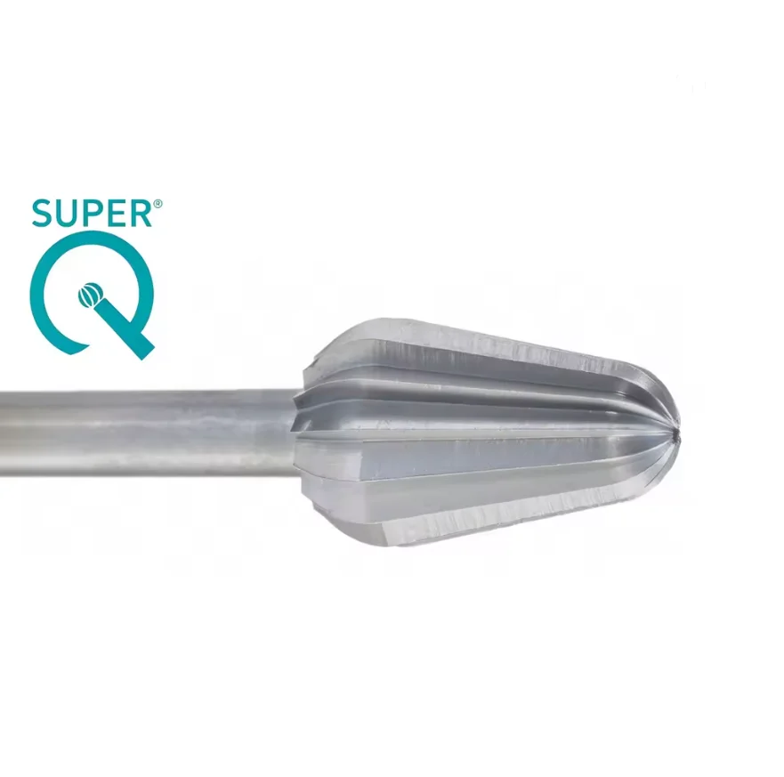 SUPER Q 82 Tool Steel Bud Bur 6.0mm 8.0mm Large Rotary Bit 2.35mm Shank Jewellery Cutting Burr for Soft Metal Craft Work