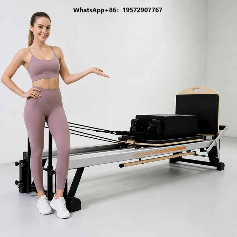 High Quality Durable Portable Adjustable Aluminum Alloy Pilates Reformer Yoga Equipment Training Bed
