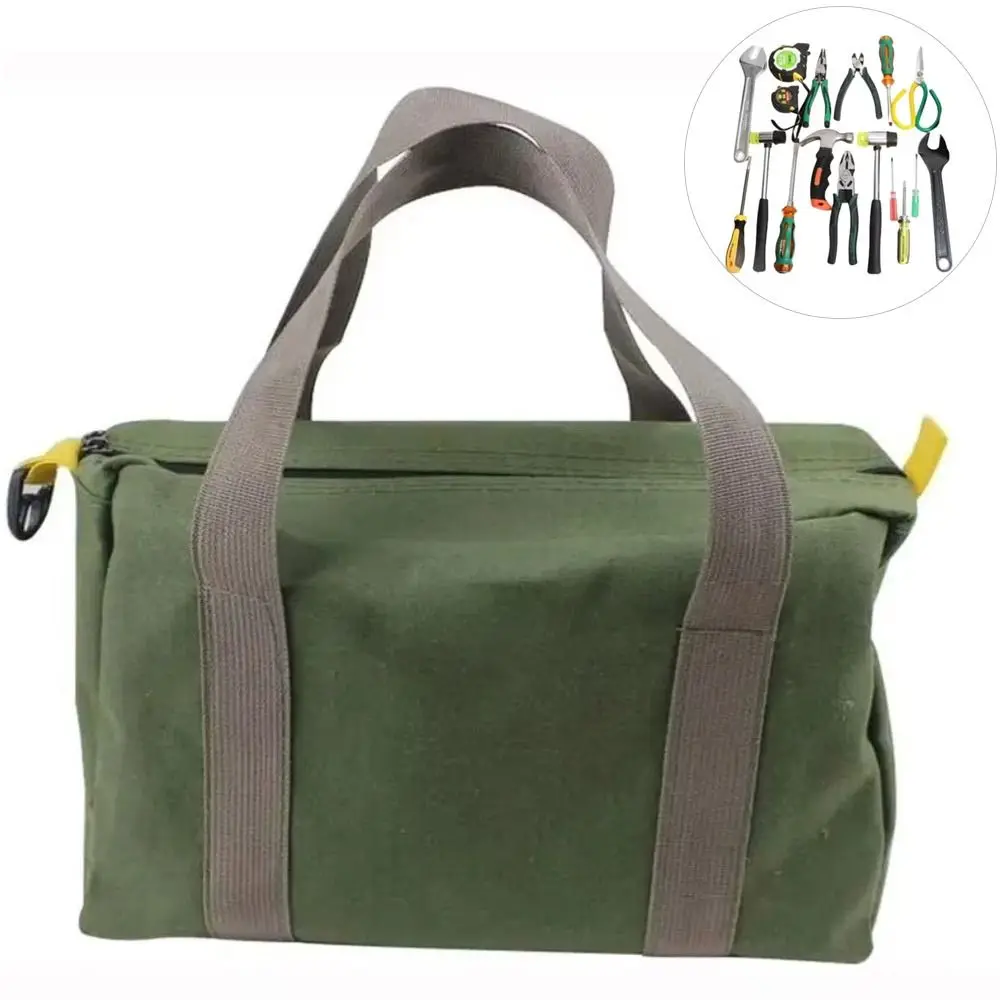 Durable Thick Canvas Tool Storage Bag Large capacity Handbag Hardware Tool Organizer Portable Hand Tool Auto Repair Tool Kit