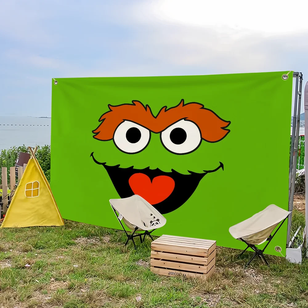 Cartoon S-Sesame S-Street Flagge für Picknick, Party, Camping, Banner, Outdoor-Atmosphären-Beleuchtung – Detail 7