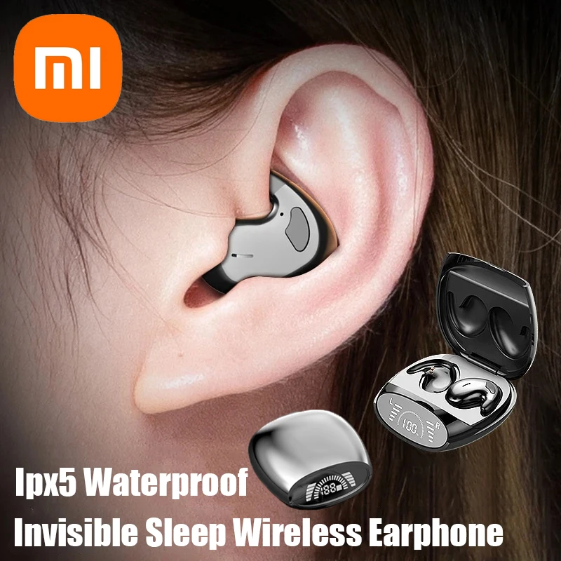 Xiaomi Sleep Invisible Earphones Ipx5 Waterproof Noise Cancel Wireless Bluetooth With Microphone For Iphone Huawei Samsung New