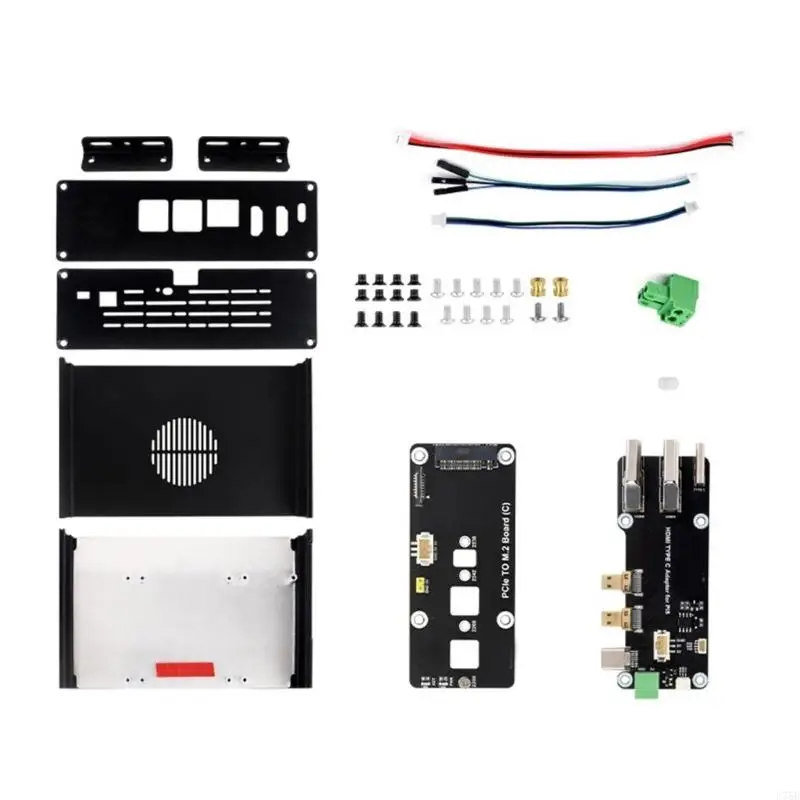 U75B -Metallkoffer mit integriertem PCIe -Expansionsausschuss optional für RPI 5 Easy Easy
