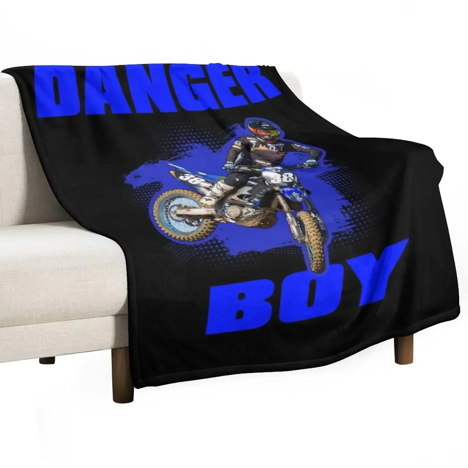 DANGERBOY 38 - Motocross and Supercross Fan art Throw Blanket Heavy Decorative Sofas funny gift Loose Blankets