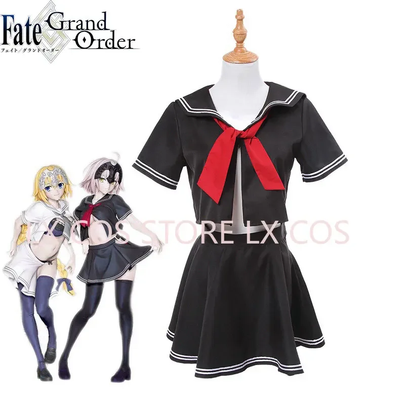 

Fate Cosplay Joan of Arc Costumes Zero Cosplay Costumes Grand Order Game Japanese Girl School Uniform Brand Summer Set