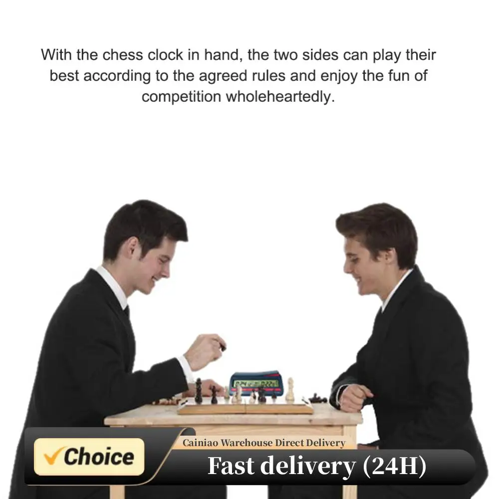 

Board Game Clock Professional Stopwatch Board Clock Plastic Battery Powered Multifunctional Lightweight for Family Personal Use