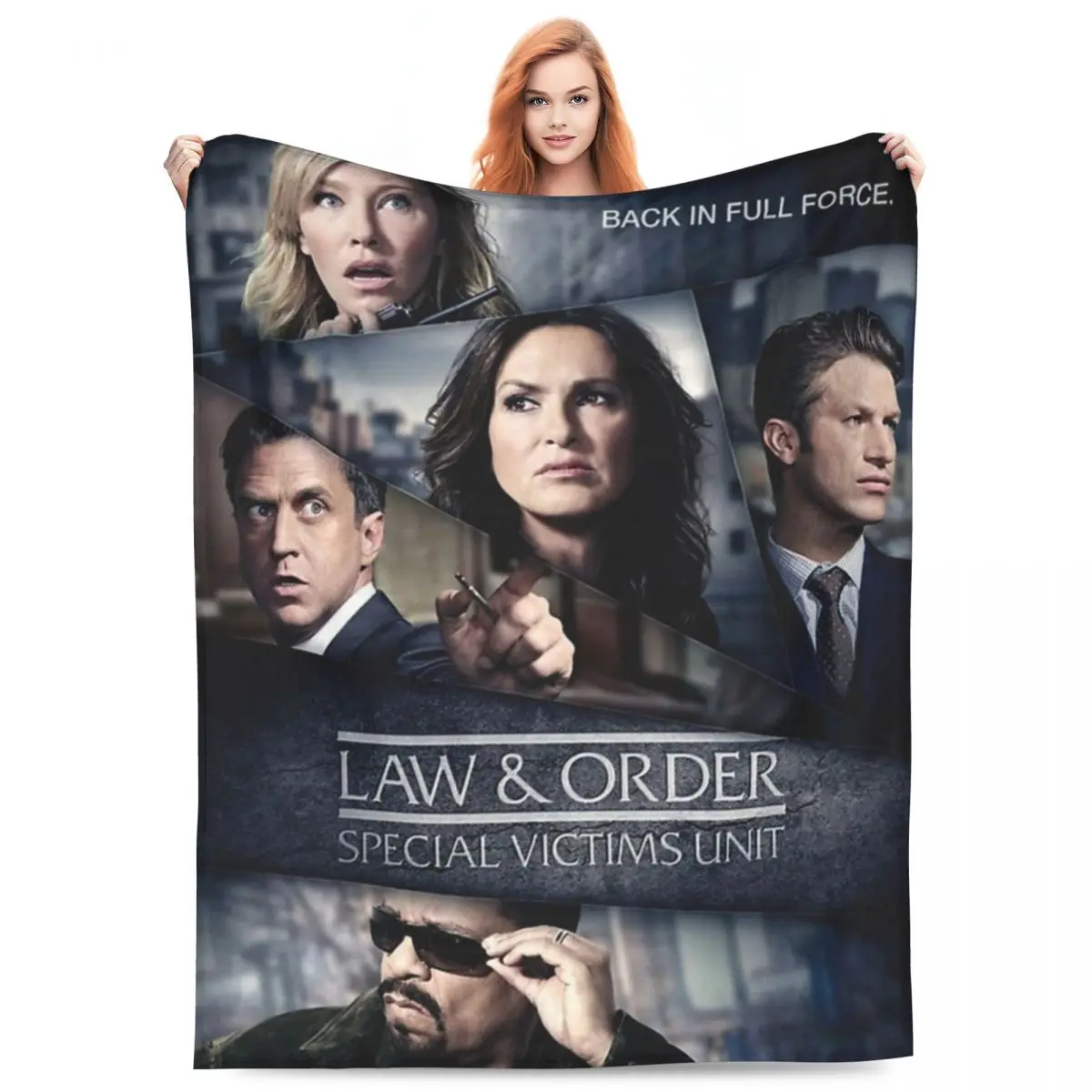 Throw Blanket Law & Order Micro Fleece Blanket Four Sizes Customizable Portable For Camping Nice Gift