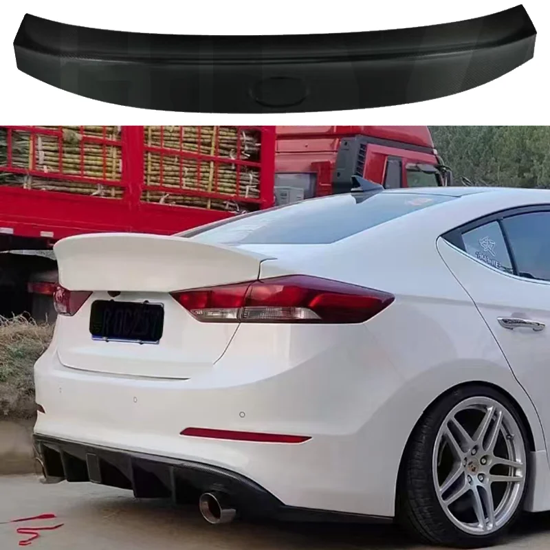 

For Hyundai Elantra 2016 2017 2018 2019 2020 Car Rear Trunk Tail Wing GT Spoiler Body Kit Accessories ABS Black And No Color