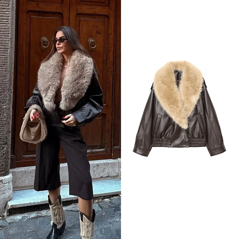 

Новые женские куртки, зима 2025 года, модные меховые воротники, элегантные свободные зимние теплые парки, женские шикарные уличные молодежные туристические праздничные пальто