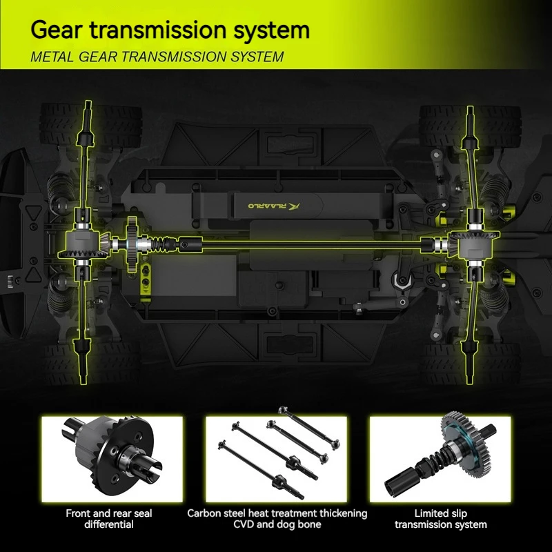 Rlaarlo Xts-P12 coche de Rally 1/12 coche Rc Control remoto Drift Rally coche de carreras vehículo todoterreno transmisión de Metal chasis de aleación