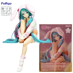 In Stock FuRyu Noodle Stopper Hatsune Miku Rabbit Ear Pajamas Ver. PVC 11CM Anime Action Figures Model Collection Toy