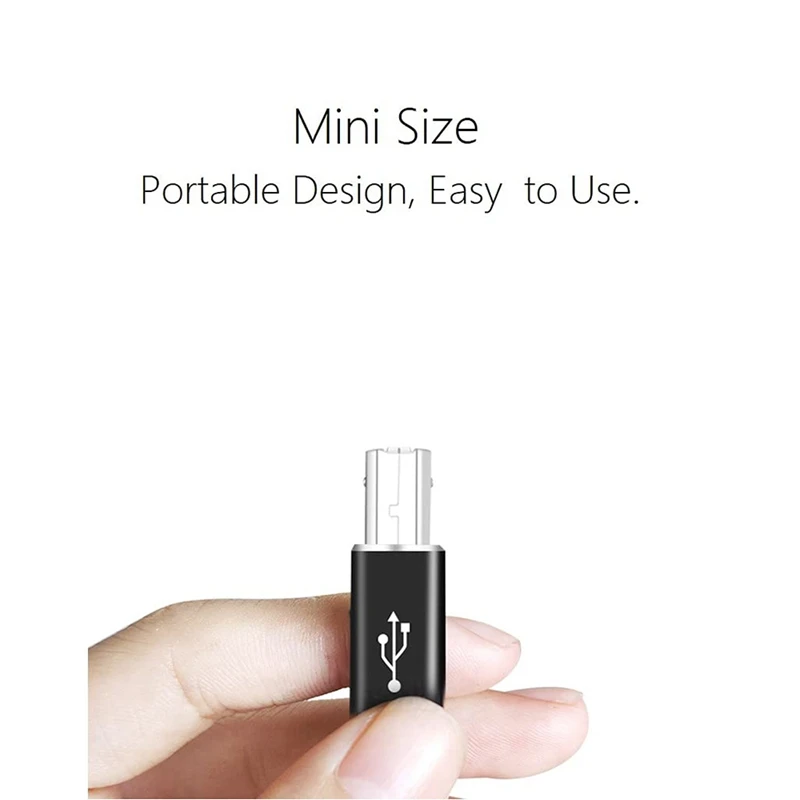 4 Pack USB C To USB B Adapter, Type C To USB MIDI Adapter For Midi Controller, Midi Keyboard,Audio Interface