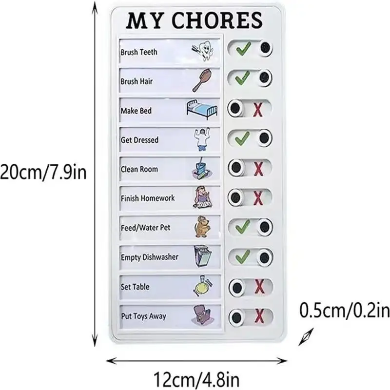 Daily Task Planning Board Detachable Chores Checklist Board Wall Hanging Memo Plastic Board Multi Purpose Student Task Boards