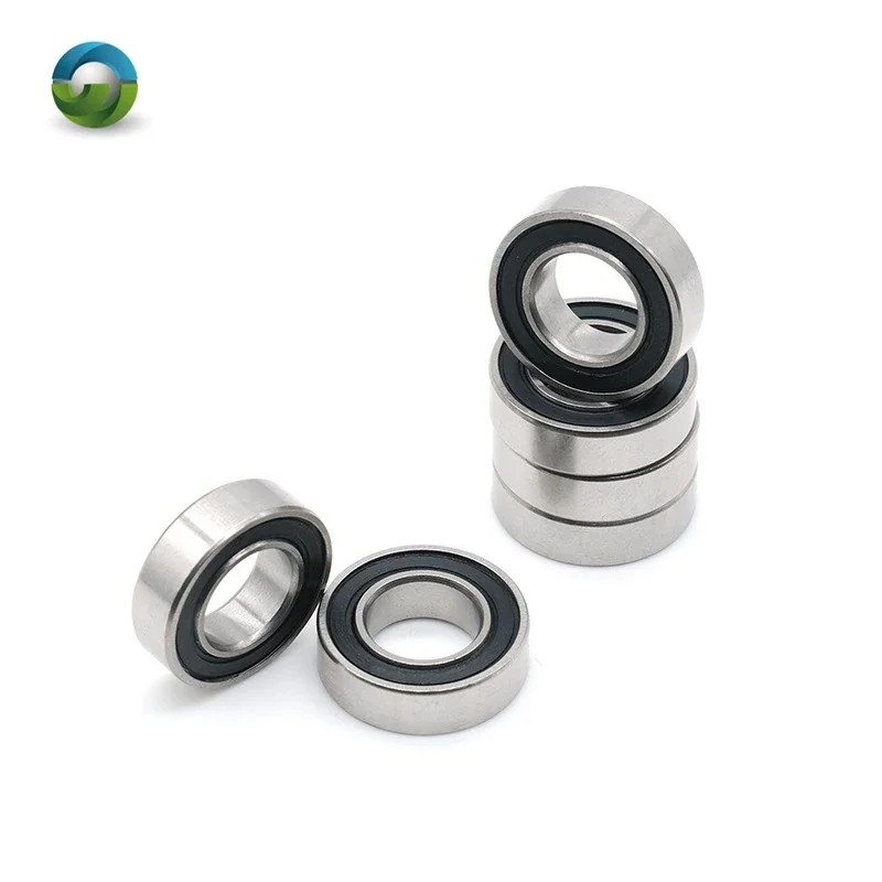 1PC 3801-2RS Bearing 12*21*7 mm  3801 2RS Double Row Sealed 3801 RS Angular Contact Ball Bearings