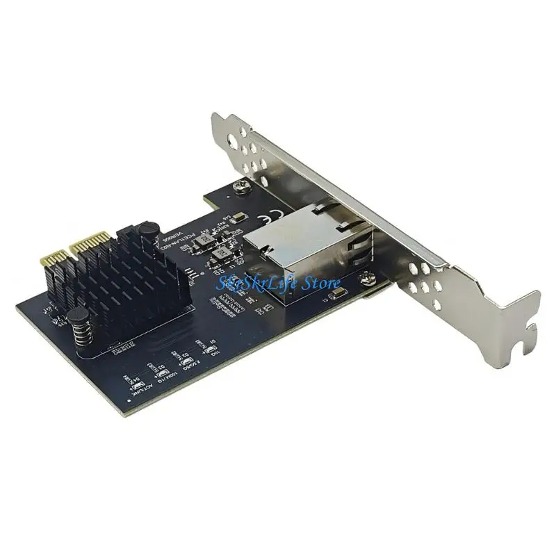 

E65E Ethernet 10Gbps PCIE4.0 1X to RJ45 Networking Card 10000Mbps Gigabit Ethernet Adapter Card for Desktop PC Servers