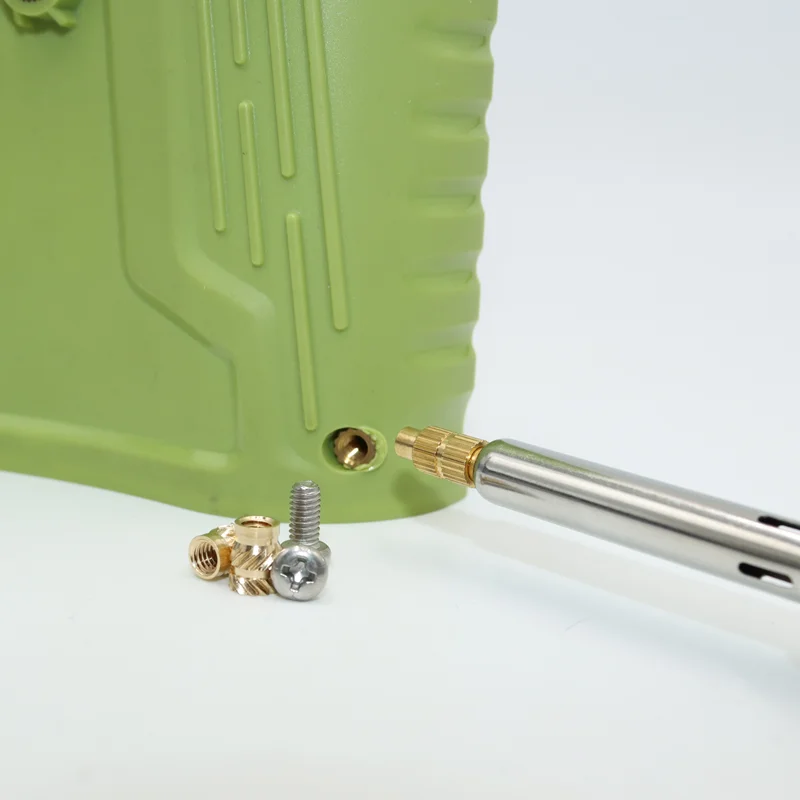 Heat Set Einsatz Lötkolben Spitzenkopf M2 M3 M4 Hot Melt Messing Einsätze Mutter und Bolzen Gewindeeinsatz Kit für Kunststoffdruck 3D – Detail 5