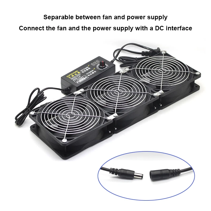 12CM Grande Volume de Ar Alta Velocidade Refrigeração Kit Ventiladores PC Gabinete Gráfico Cartão Rack Radiador, Mineração Ventilador Refrigerador Ajustável Velocidade 220V