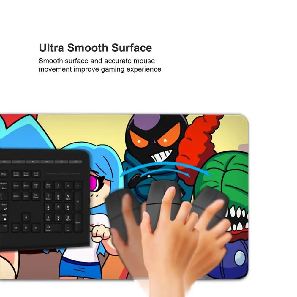 لوحة ماوس كبيرة XXL ملحقات الألعاب ألعاب المكتب لوحة المفاتيح حصيرة مكتبية غير قابلة للانزلاق للكمبيوتر المحمول ألعاب ساخنة ليلة الجمعة Funkin FNF Mousepad