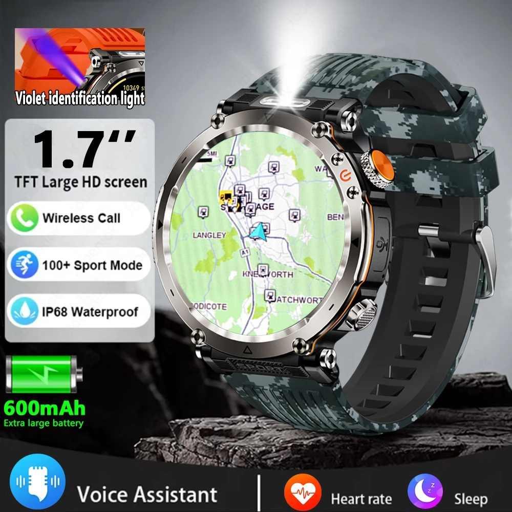 

1.7 Inch Ultra HD smart Watch NFC GPS Bluetooth call 600 Mah large battery sports fitness smartwatch Suitable For Huawei Xiaomi