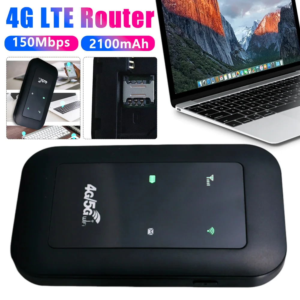 

Мобильный Wi-Fi роутер 150 Мбит/с, 2100 мАч, 4G LTE, усилитель сигнала Wi-Fi, расширитель сети, мобильная беспроводная точка доступа Wi-Fi
