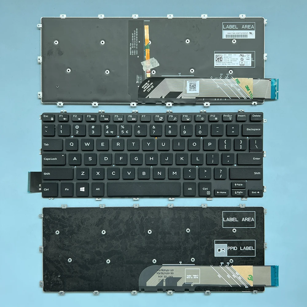 XIN US Keyboard For Dell Inspiron 7386 5480 5485 5488 5481 5482 5485 5491 Latitude 3400 Vostro 5481 5581 P77F Laptop Backlit