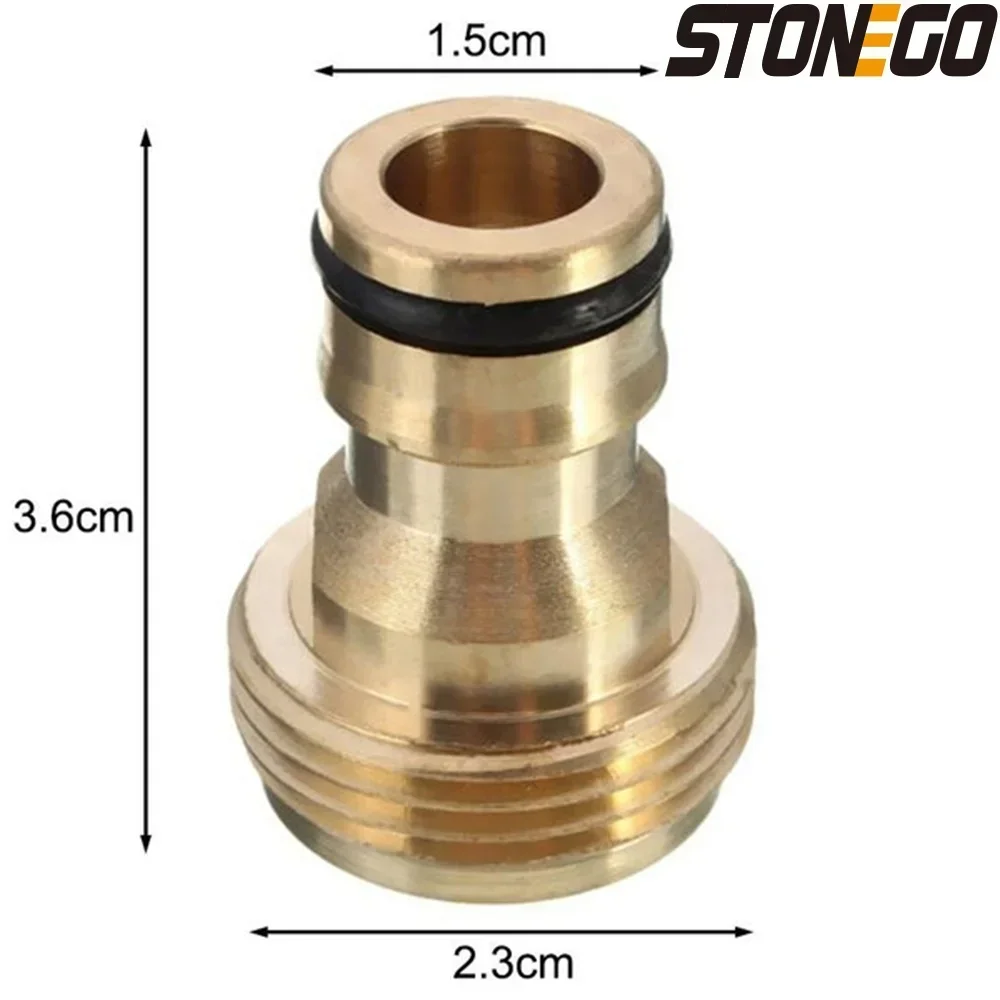 STONEGO Brass M22 M24 Thread Hose Water Tube Connector Tap Snap Adaptor Fitting Garden Quick Connector Kitchen Faucet Adapter