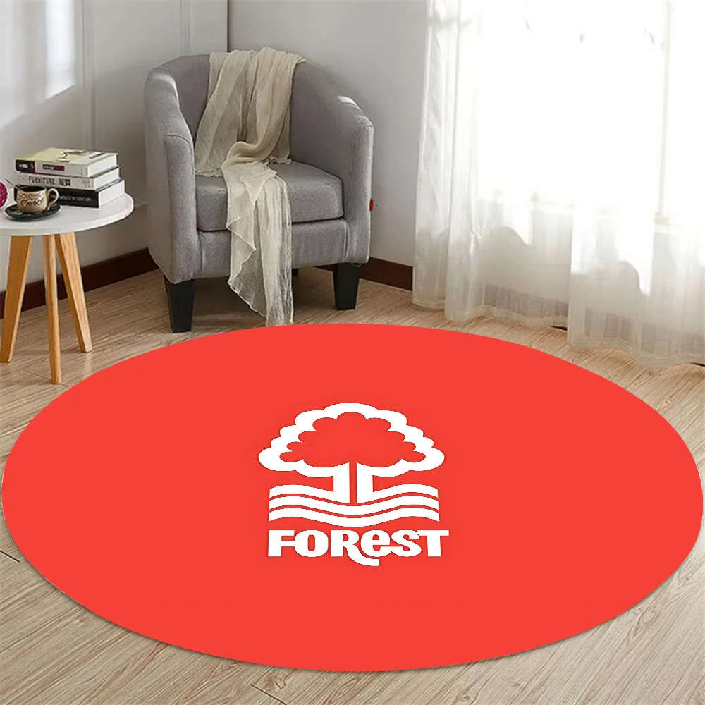 Forests HD Printed Round Carpet for Living Room Bedroom Kitchene Rugs N-Nottinghams Mats Flannel Anti-Slip Rug Decoration Gift