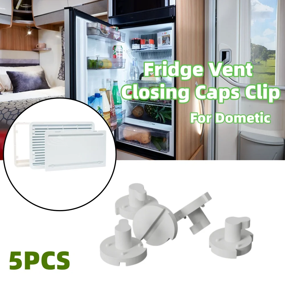 

5PCS RV Fridge Vent Closing Caps Clip Fastener Car Refrigerator Vent Clip Motorhome Caravan Fridge Vent Accessories For Dometic
