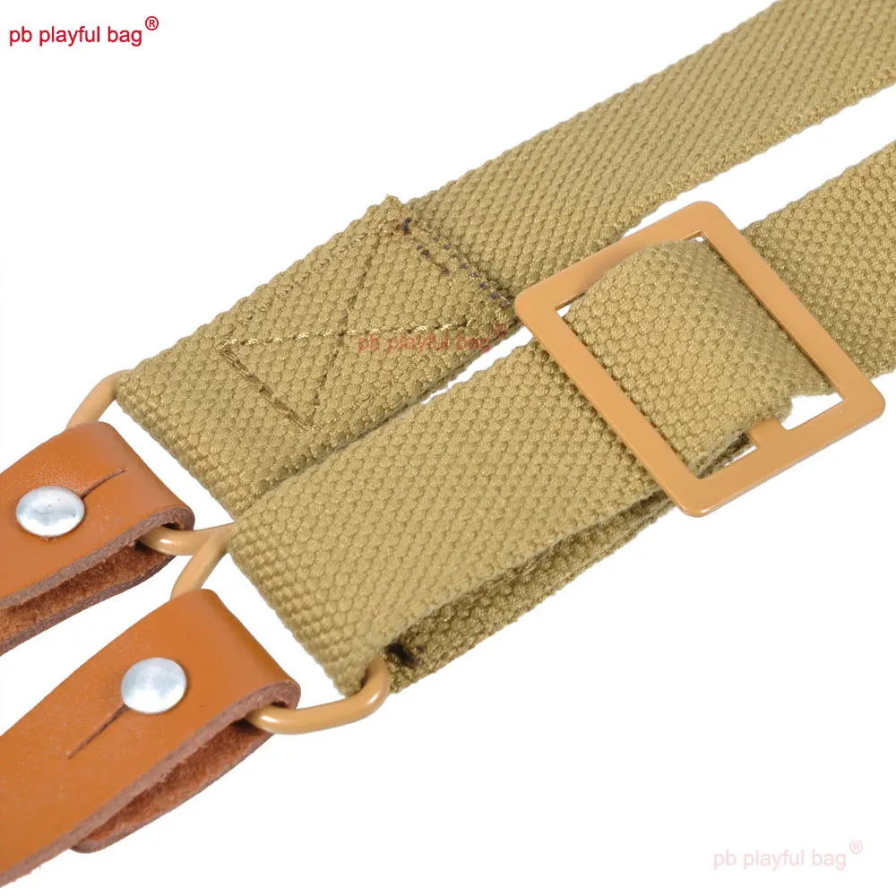 Outdoor Sports AK Pure Cowhide Gun Strap Tactical Multifunctional Belt Double Point Shoulder Strap Toy Accessories QG601