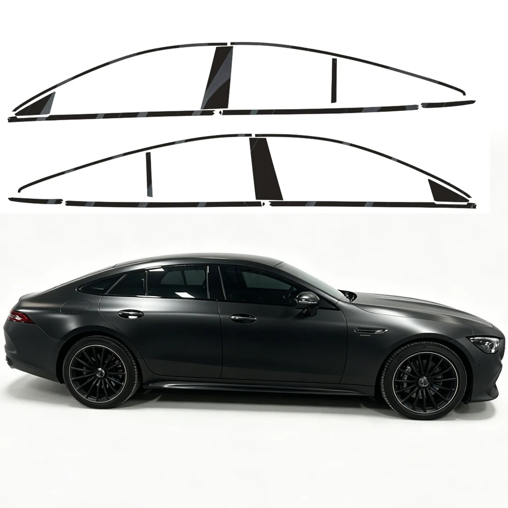 

Glossy/Matte Black Chrome Delete Sticker For Mercedes AMG GT X290 2019-2024 Car Window Exterior Trim Decal