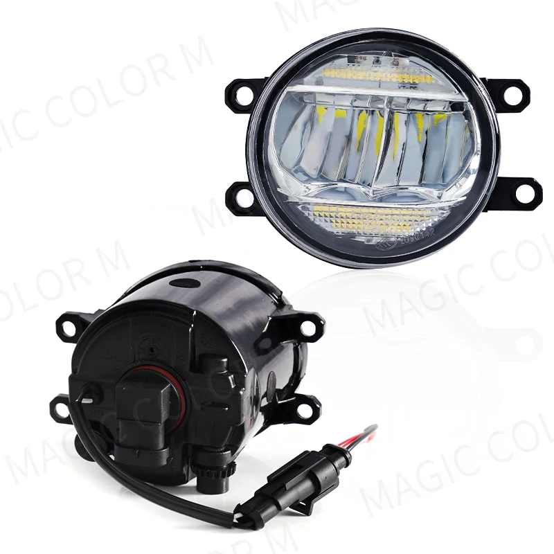 2 w 1 światło przeciwmgielne LED DRL dzienne reflektor do jazdy dziennej dla Toyota Corolla Camry Prius Tacoma RAV4 Yaris Avalon Sienna Highlander 12V — zdjęcie 4