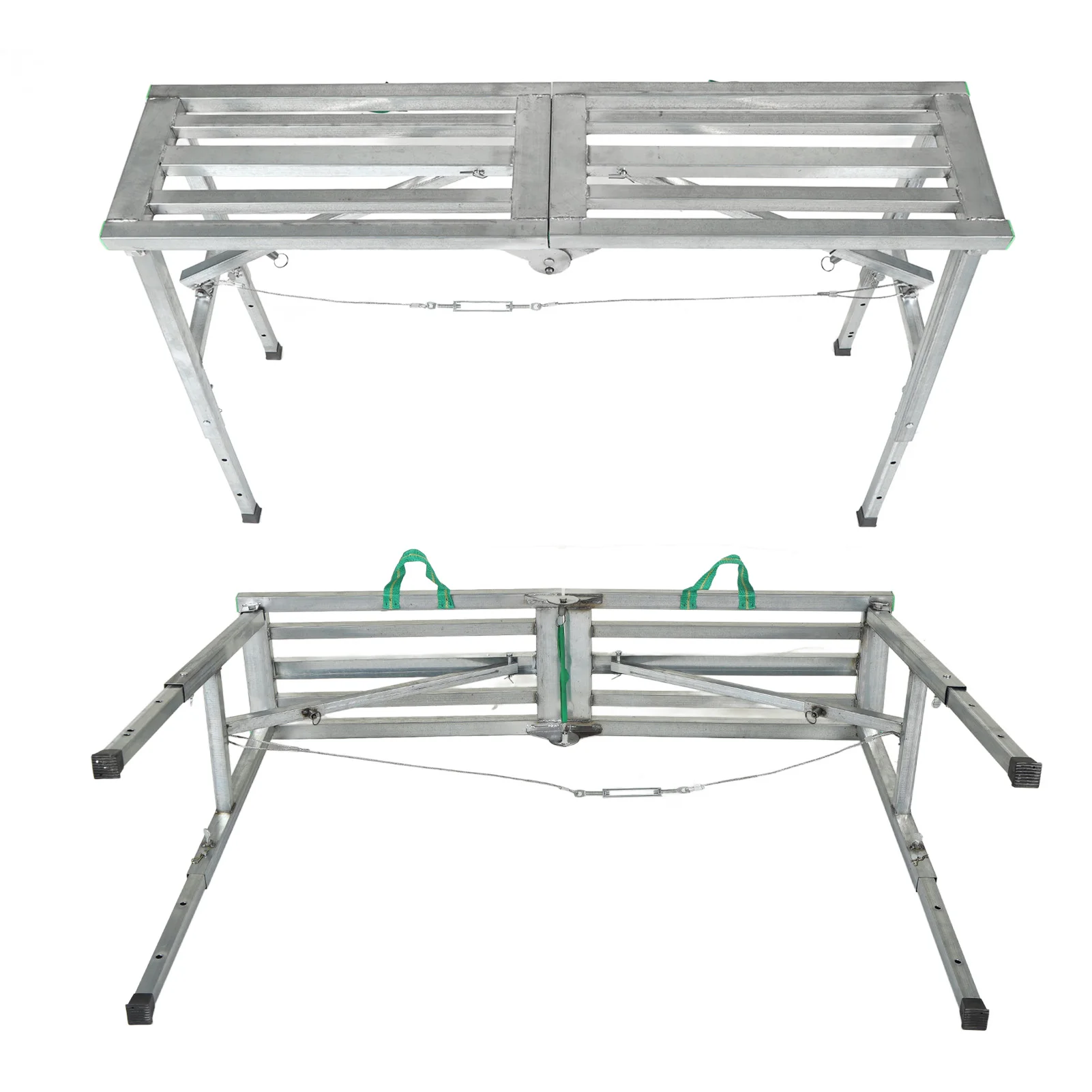 60–90 cm verstellbare, klappbare Arbeitsplattform, Aluminium, verdickte Gerüste, Trockenwand-Trittleiterbank – Detail 11