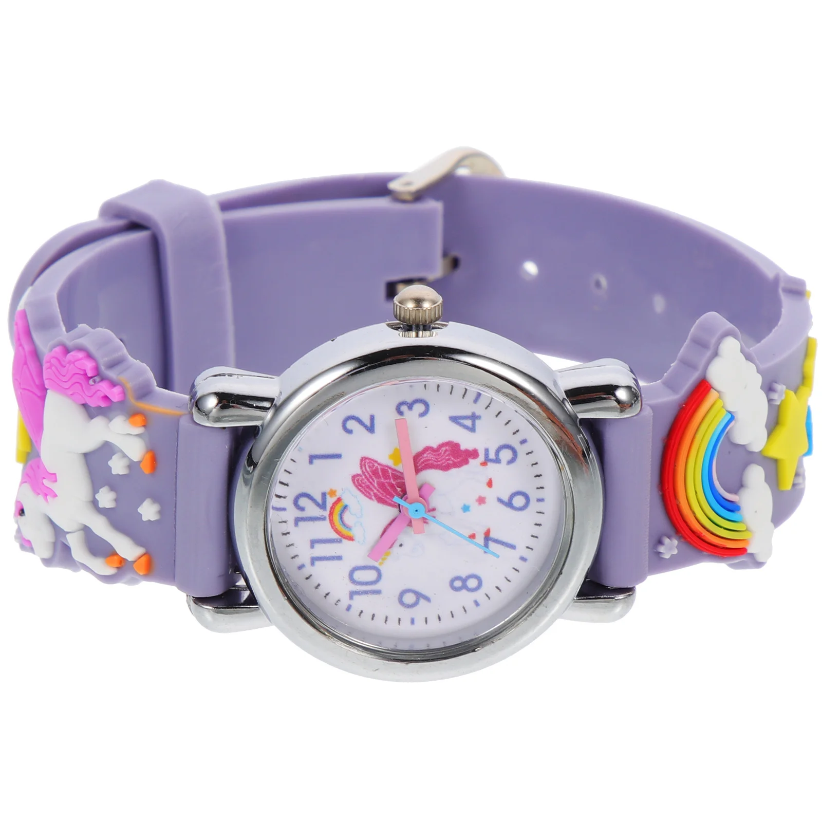 Adorable Unicorn Kids Watch 3D Cartoon Design Easy Read Time Fun Schedule Arrangement Students Gift