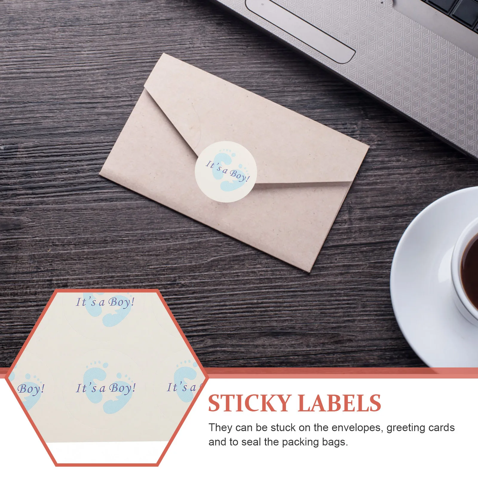 

50 Sheets Sealing Stickers for Gift Box Candy Bags Scrapbooking DIY Baby Shower Gender Reveal Party Sealing Sticker