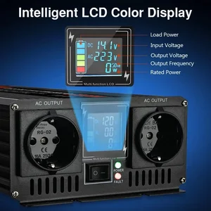 Reine sennoidale Wellenmolexsie-Inverse, Doppelwagen-Wechselrichter, DC 12 V, 24 V, 48 V bis 220 V Wechselstrom, 4000W, 5000W, 6000W, Spannungswandler 10 Hauptverkäufe 6000W Wechselrichter - №2