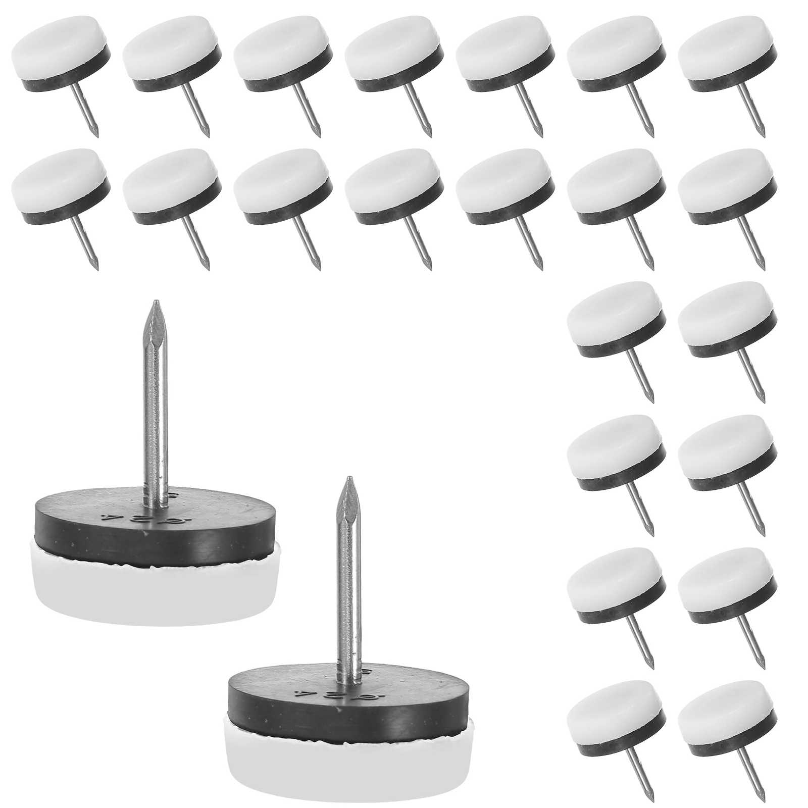 

Furniture Non-slip Pads Anti-sliding Scratch Protectors White Steel Anchors Rubber Chair Glides Table Leveling Feet Hardware