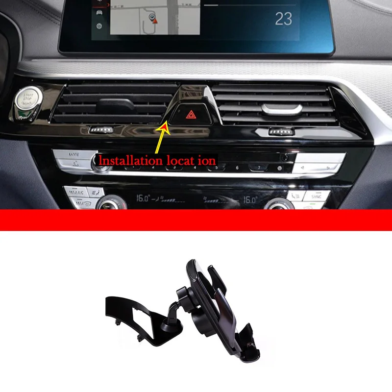 For BMW 3 Series G20 G21 2020 2021 2022 ABS Black Wireless Charging GPS Navigation Mobile mobile phone stand Car Accessories