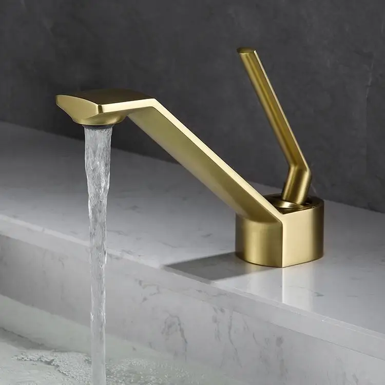 

Hot Sale Brass Waterfall Bathroom Basin Hot Cold Waterfall Mixer Sink Premium Wash Basin Single Handle Single Hole Modern