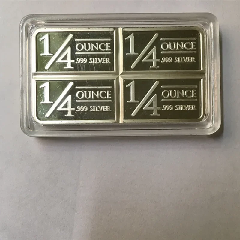 5 Pcs Non Magnetic 1 OZ Stagecoach Ingot Bar Silver Plated Coin Collectible Souvenir Decoration Commemorative Coin