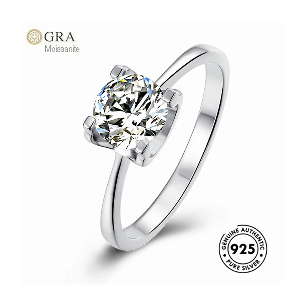 

Latest Wedding Ring Designs Authentic GRA Certificate High Quality Moissanite Diamond Fine Jewerly For Ladies Ready To Ship