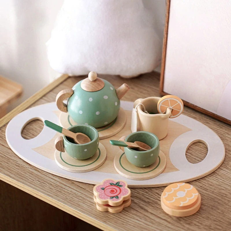 1Set Toddler Gift Role-Play Toy Simulation Afternoon Tea Dessert Toy