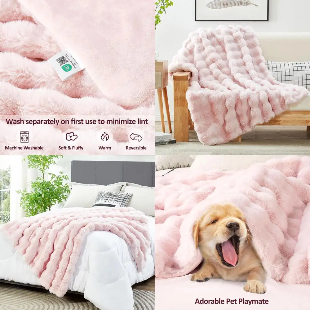 Queen Size Pink Fau…