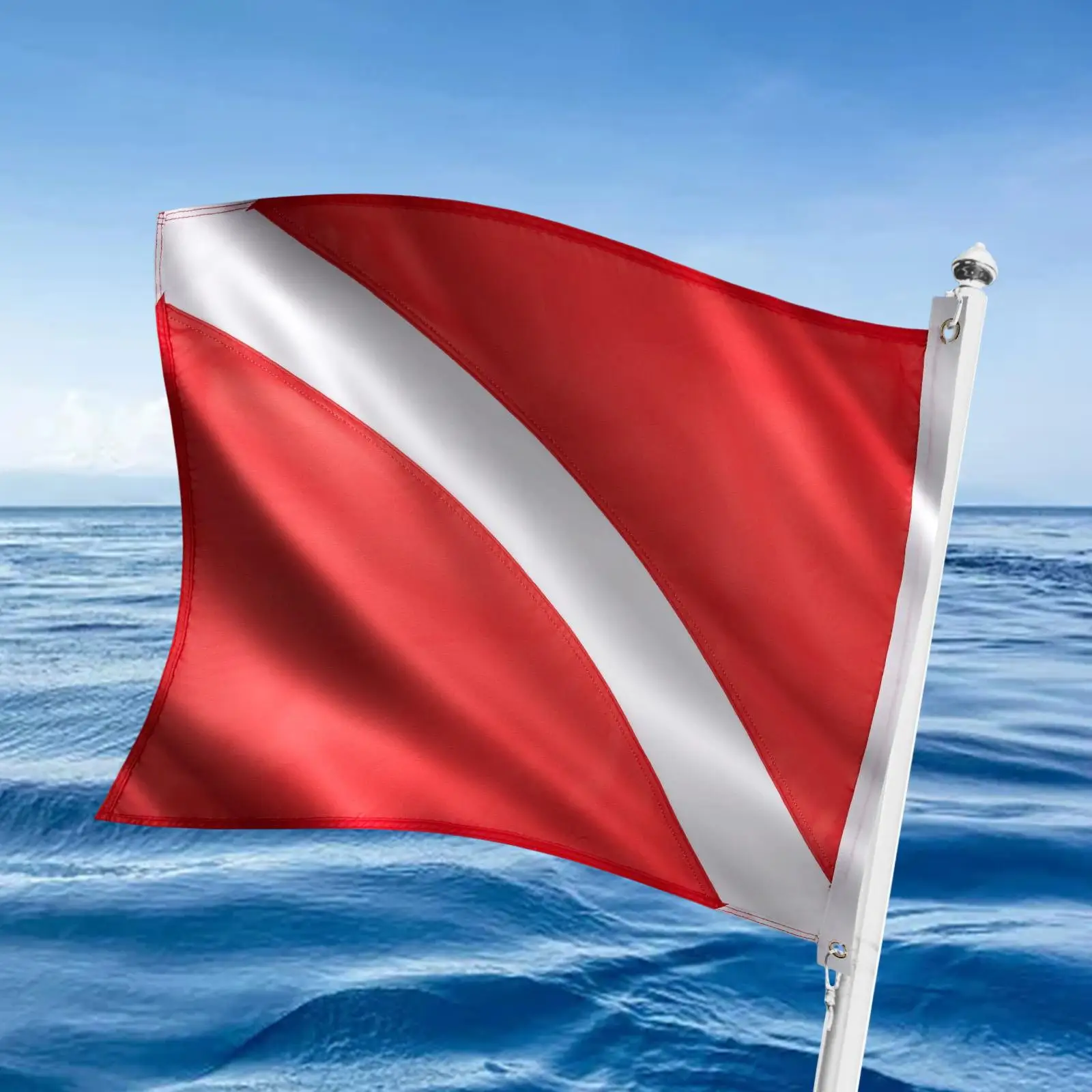 Dive Flag Diver Down Flag Heavy Duty 20 x 24 inch for Spearfishing Diving